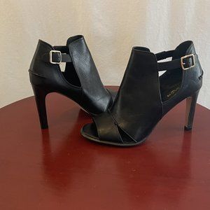 COACH Open Toe Black Bootie - Slightly Worn 9M 4" Heel